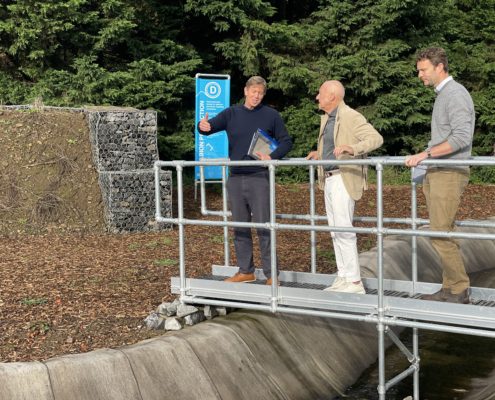 IMG_4039 Will Crawford, Norman Foster and Peter Brewin at the Demo Park, Channel Lining