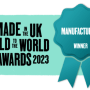 Made in the Uk Sold to the World Manufacturing Winner Badge