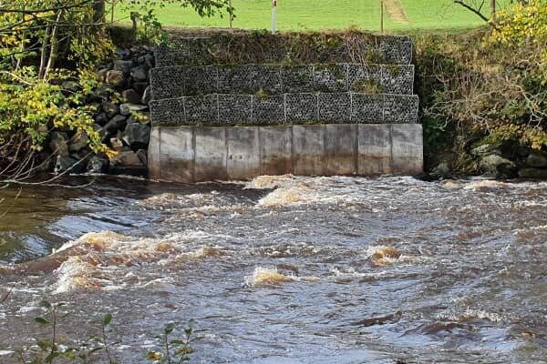 River Almond Scotland gabion protection
