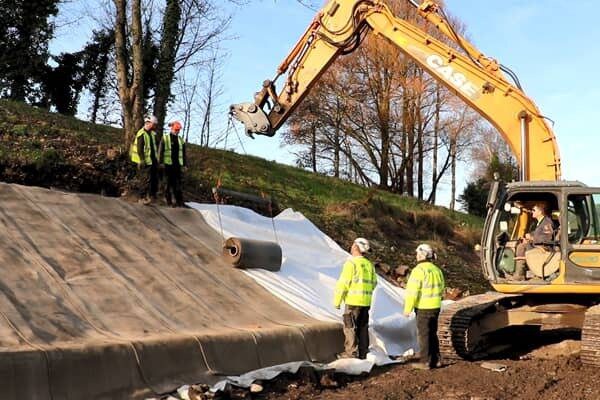 River Taff Pontypridd bank erosion protection