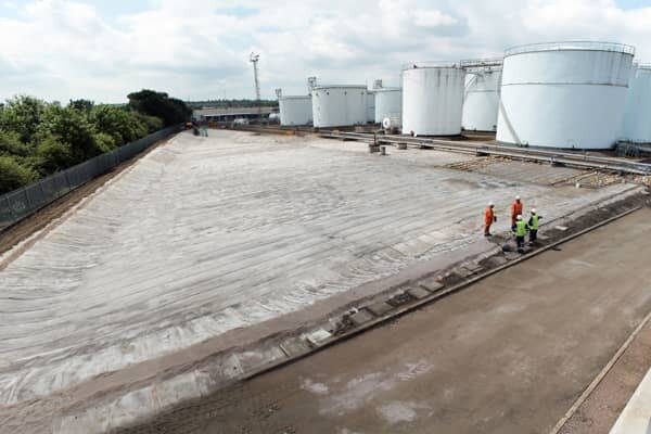 UK Oil Distribution site CC lagoon lining